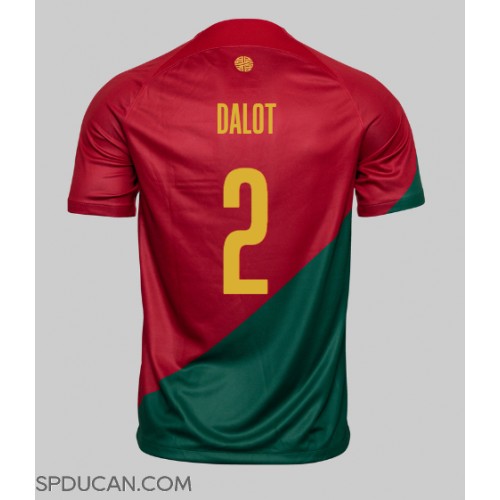 Muški Nogometni Dres Portugal Diogo Dalot #2 Domaci SP 2022 Kratak Rukav